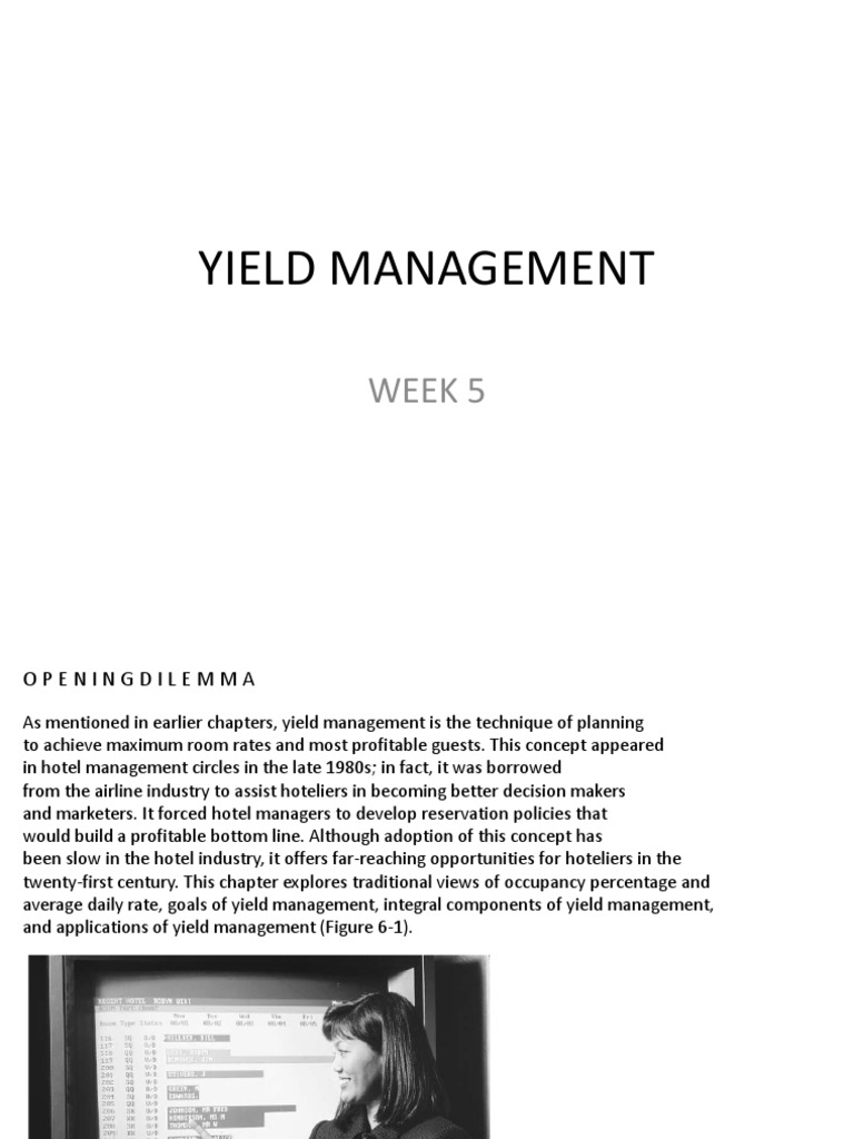 Yield Management | PDF | Airlines | Sales