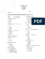 The Middle Term Test 5grade