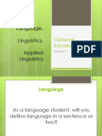 Language. Linguistics. Applied Linguistics: General