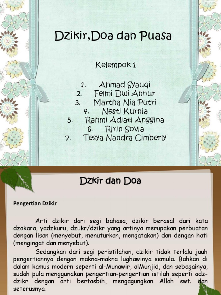 Dzikir Doa Dan Puasa