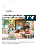 QSRs Find Indoor Kiosks Improve Customer Experience, Deployments Accelerate - QSRweb