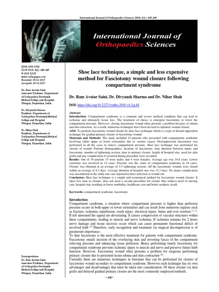Image showcasing Shoelace | PDF | Ischemia | Wound