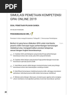 Simulasi Pemetaan Kompetensi Gpai Online 2019 PDF