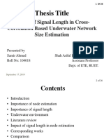 Impact of Signal Length in Cross-Correlation Based Underwater Network Size Estimation