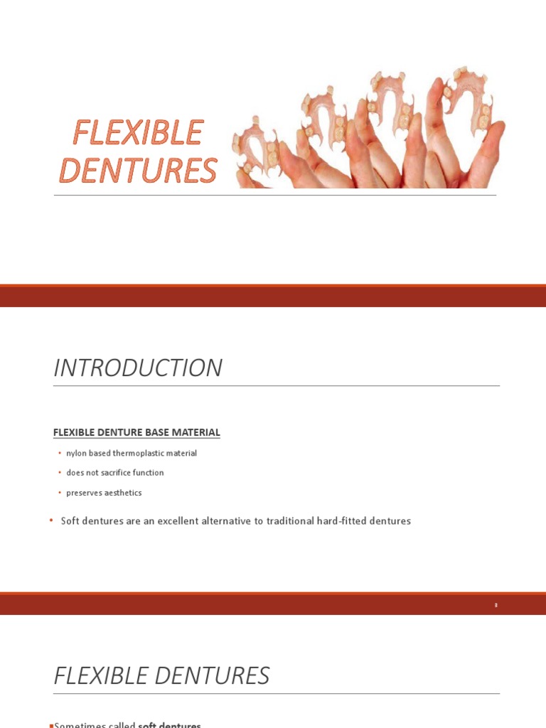 Flexible Denture Base Materials  : Start Studying Denture Base Materials.