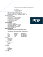 Beginning A Presentation: Sequencing