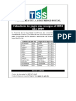 Calendario de Pago TSS 2019 PDF