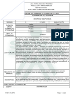 Infome Programa de Formación Titulada Técnico Seguridad Ocupacional (1)