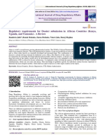 Regulatory Requirements For Dossier Submission in African Countries (Kenya, Uganda, and Tanzania) - A Review