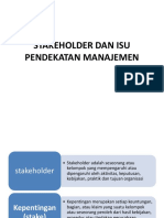 Stakeholder Dan Isu Pendekatan Manajemen