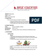 SUBJECT: Mathematics LEVEL: Grade 1 DATE: August 26-29, 2019 A. Objectives