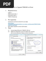 How To Upgrade TDM1001 in Uboot