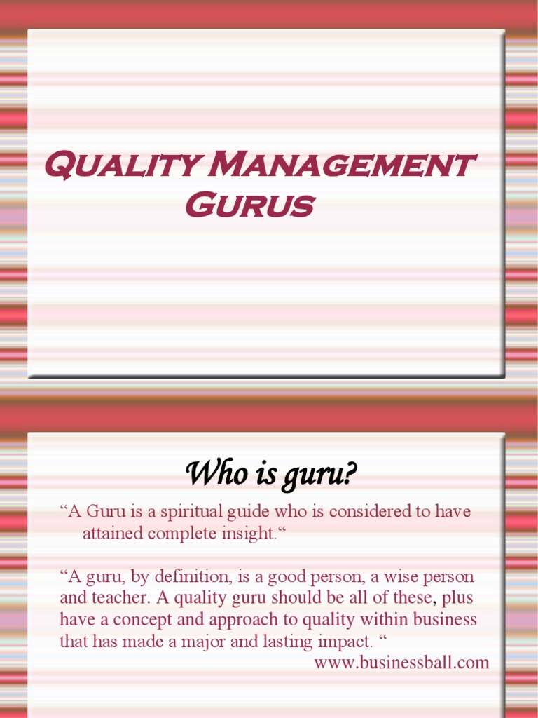 quality gurus.ppt Customer Business