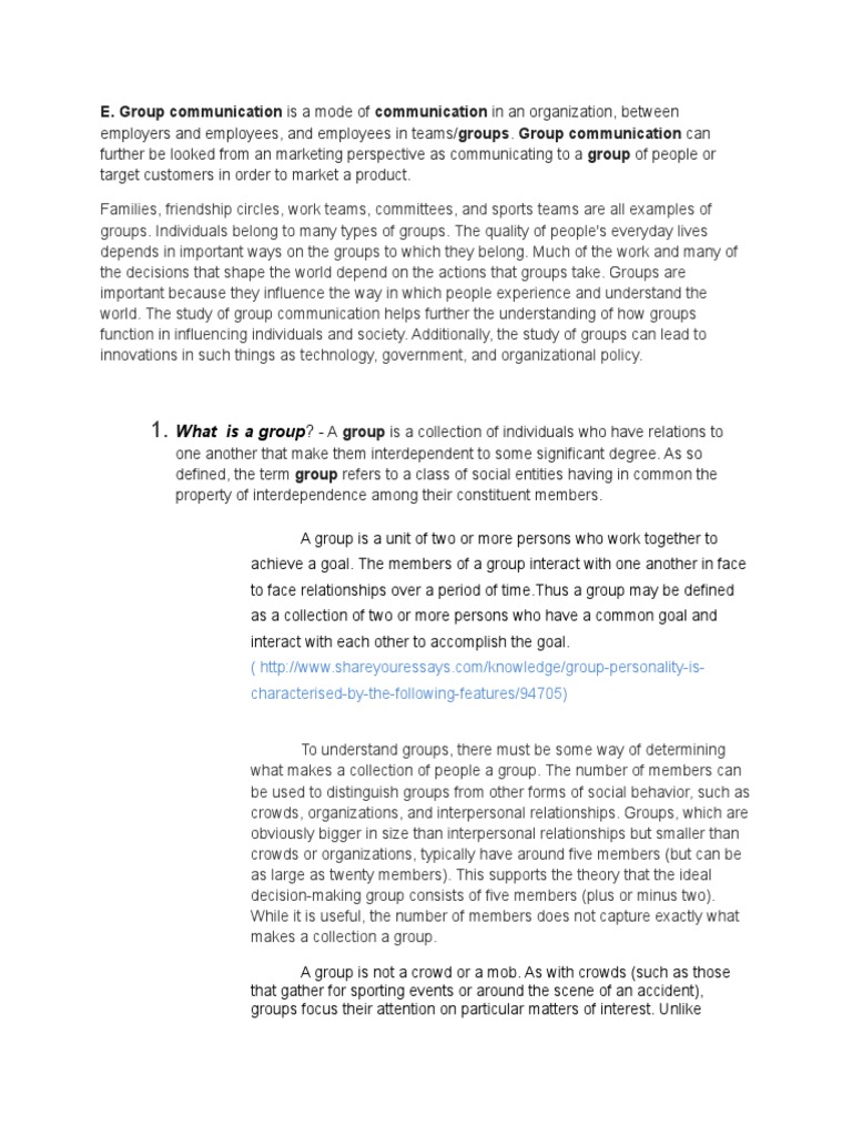 Understanding Group Communication Dynamics | PDF | Social Group ...