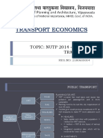 Transport Economics: Topic: Nutp 2014 - Public Transport