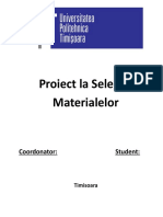 Selectia Materialelor Proiect An III