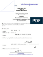 Mathematics Test