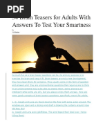 54 Brain Teasers For Adults With Answers To Test Your Smartness