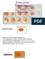 Jenis-Jenis Pemotongan Sayuran