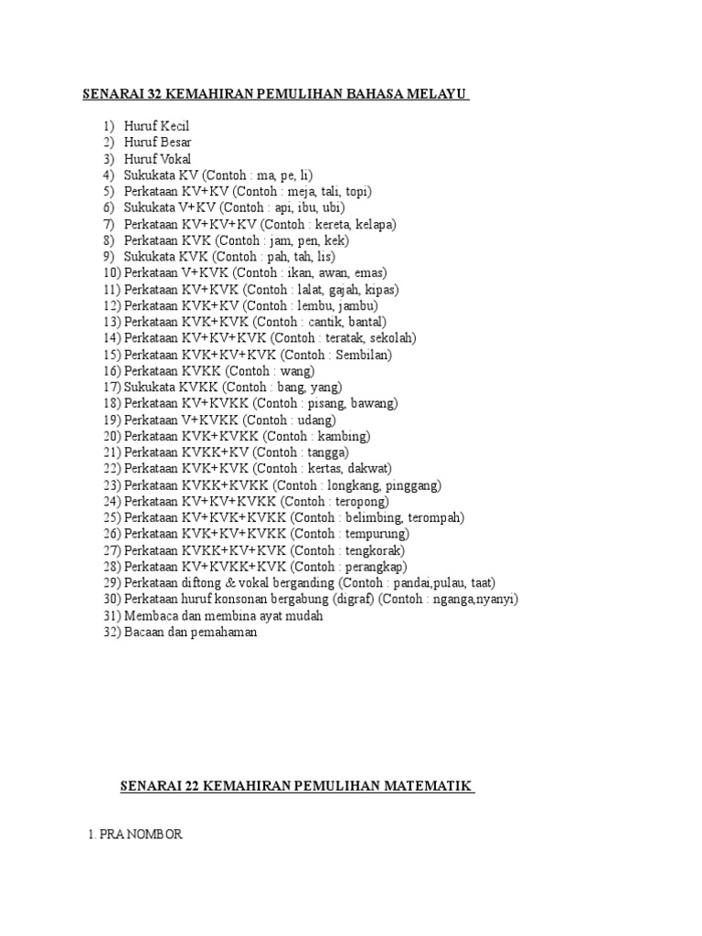 kemahiran pemulihan bahasa melayu