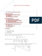 Problems On Sums and Integrals