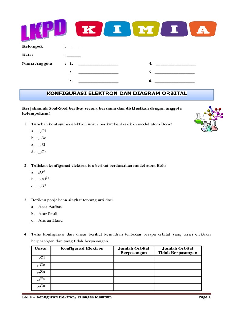 Konfigurasi Elektron Dan Diagram Orbital