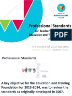 Professional Standards: For Teachers and Trainers in Education and Training-England