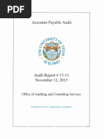 Utep Accounts Payable Audit Report PDF