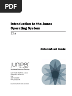 Introduction To The Junos Operating System: Detailed Lab Guide