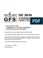 ISC 2016 Chemistry Paper 2 Practical Solved PDF