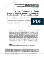 Formulation and Evaluation of Gastro Retentive Floating Tablets of Diclofenac Sodium Based On Effervescent Technology
