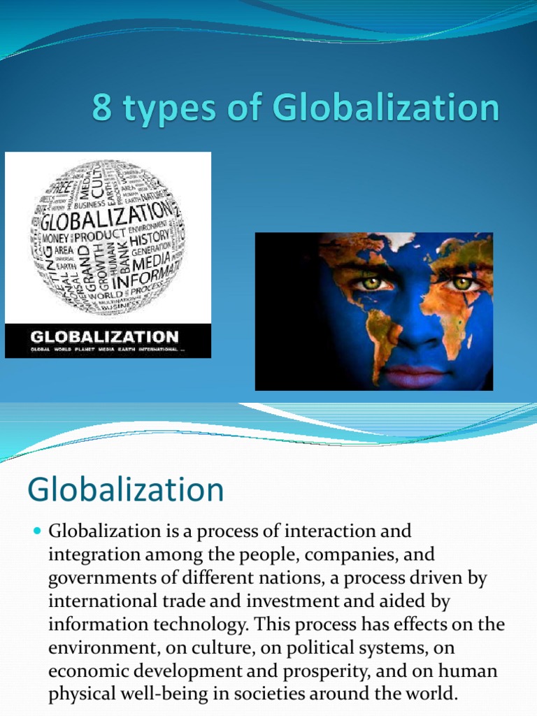 8 Types of Globalization PDF Economic Globalization Globalization