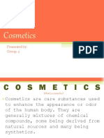 Cosmetics: Presented By: Group 4