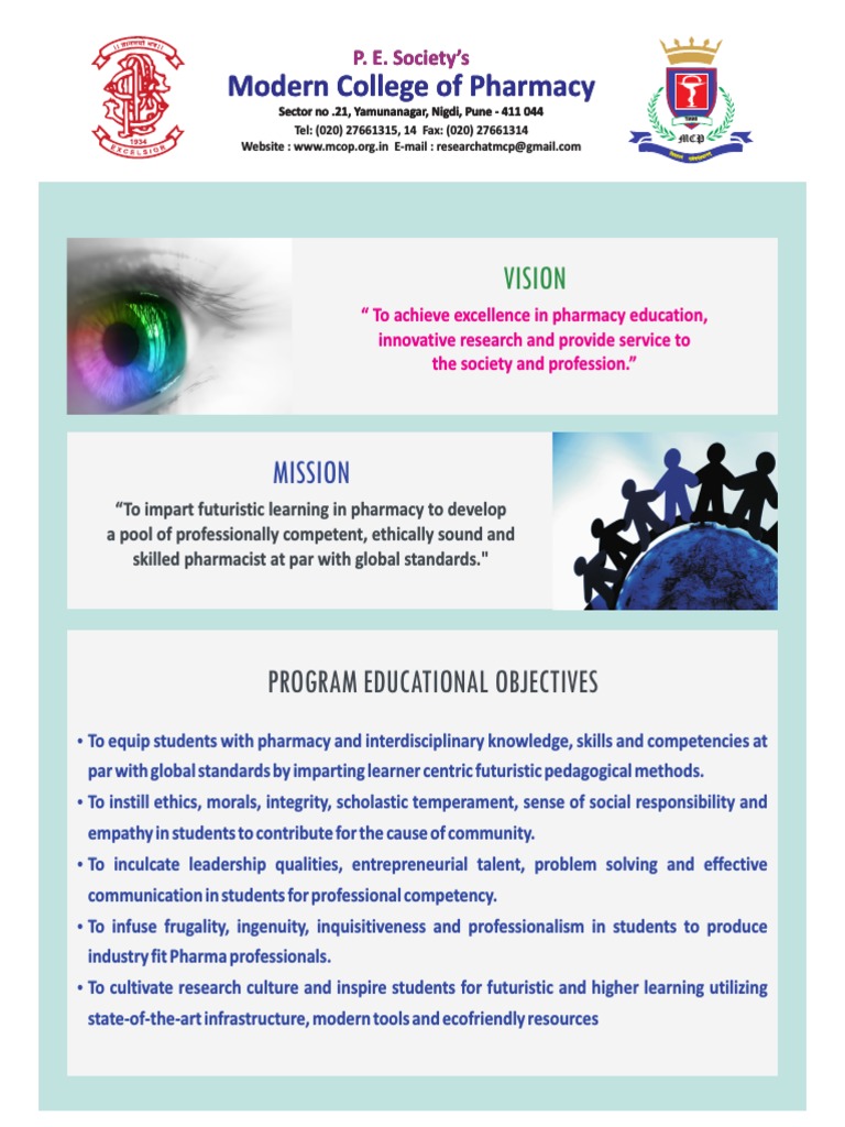 Vision Mission Goal 2019 Pdf Pharmacy Leadership