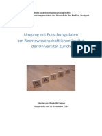 Umgang Mit Forschungsdaten Am Rechtswissenschaftlichen Institut Der Universität Zürich v1.1