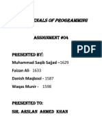 Fundamenals of Programming: Assignment #04