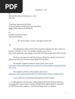 September 18, 2019 Pederson Letter To Feds Re Harvey Kesner