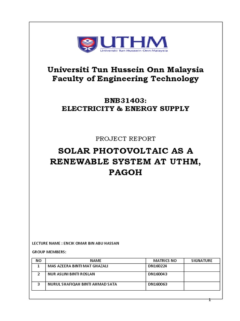 Solar Panel As A Renewable System at Edu Hub | PDF | Photovoltaic ...