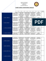 STUDENT's Monitoring Checklist