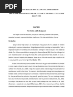 A Descriptive Research On Allowance and Budget of Abm Senior High Students (Grade 11-12) of St. Michael'S College in Iligan City