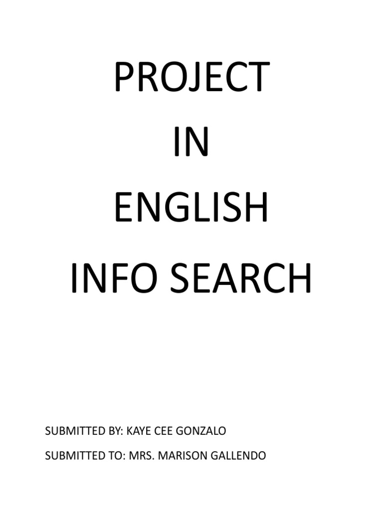 Project in English | PDF