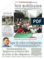 Forte Mobilisation: Gaïd Salah Durcit Le Ton