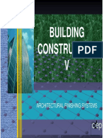Building Construction V: Architectural Finishing Systems
