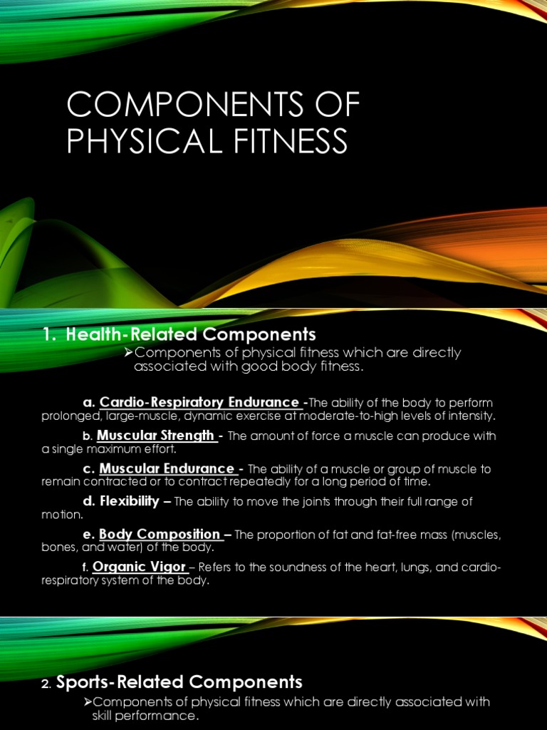 Physical Fitness Components Guide | PDF
