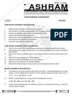 Assignment Class 11 Vector Board Assignment PDF