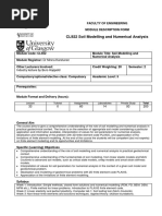 CL922-Soil Modelling and Numerical Analysis - Module Desc. & Level of Achievement PDF