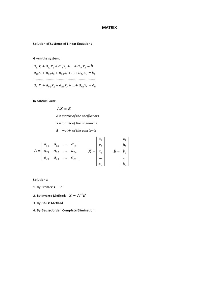 Matrix | PDF
