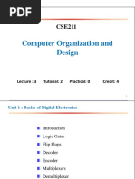 Computer Organization and Design: Lecture: 3 Tutorial: 2 Practical: 0 Credit: 4