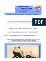 Histoire Des Automobiles Léon LAISNE - Léon Laisne - Histoire