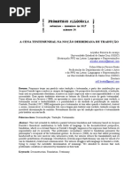 A cena testemunhal na noção derridiana de tradução